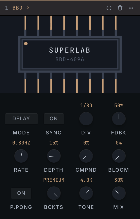 bbd delay/chorus in the app