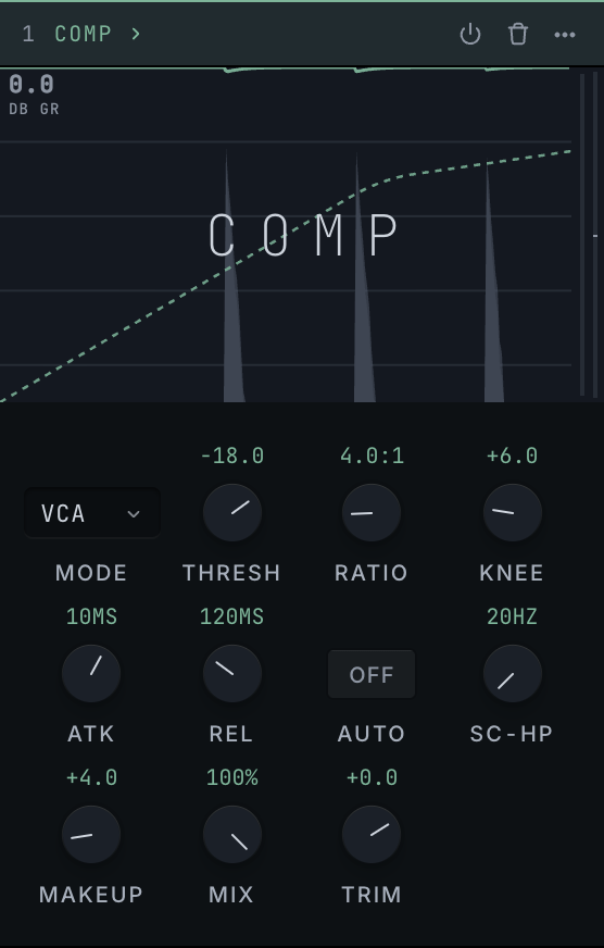 compressor in the app
