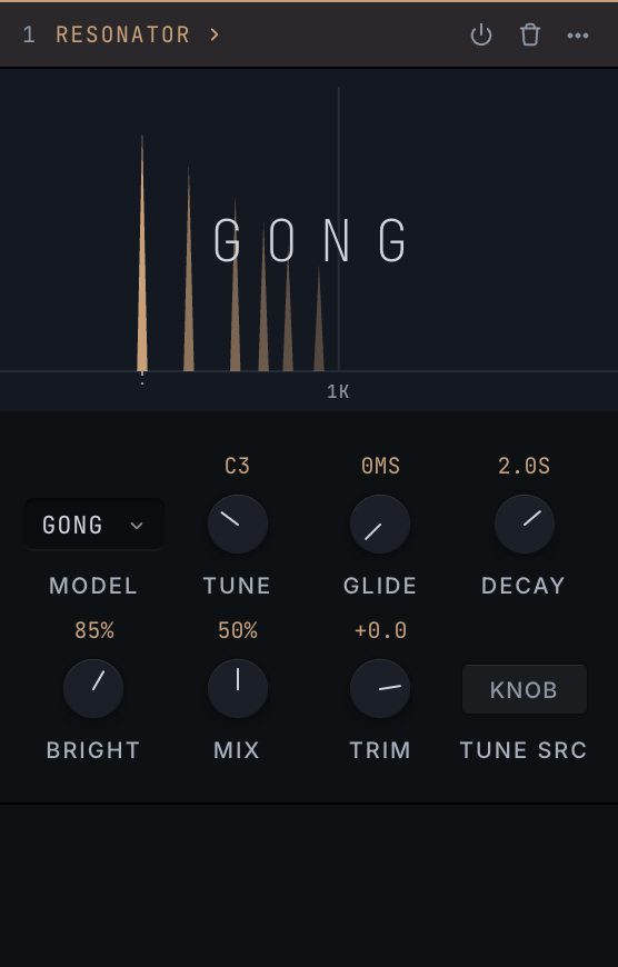resonator in the app