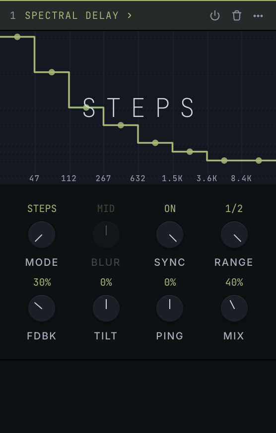 spectral delay in the app