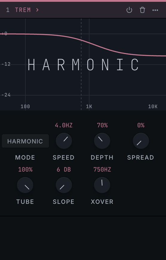 tremolo in the app