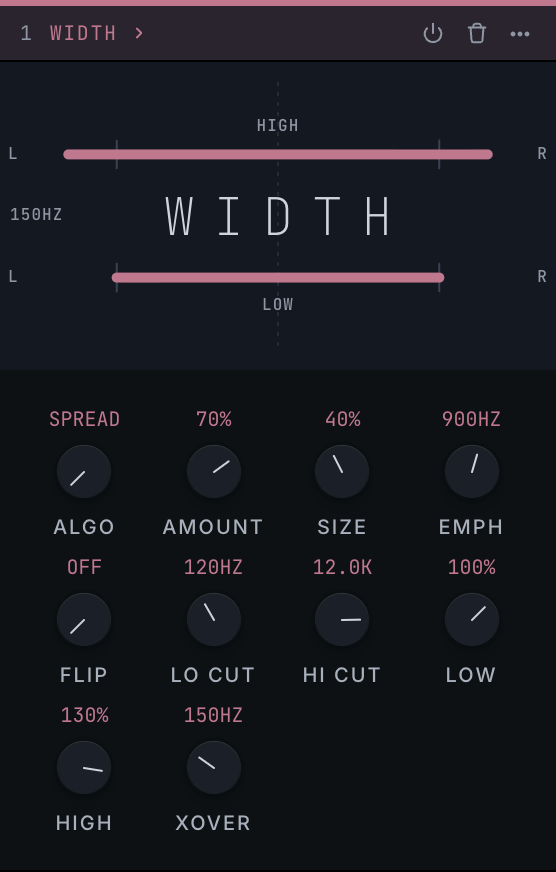 width in the app