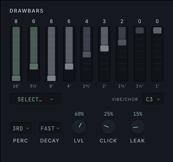 tonewheel in the app